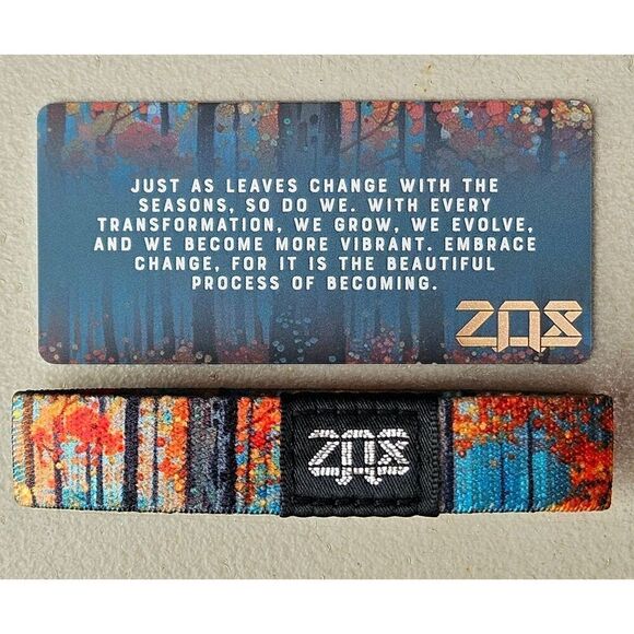 ZOX "CHANGE IS OKAY" #1150 new medium collectible fall leaves wristband - Picture 4 of 6